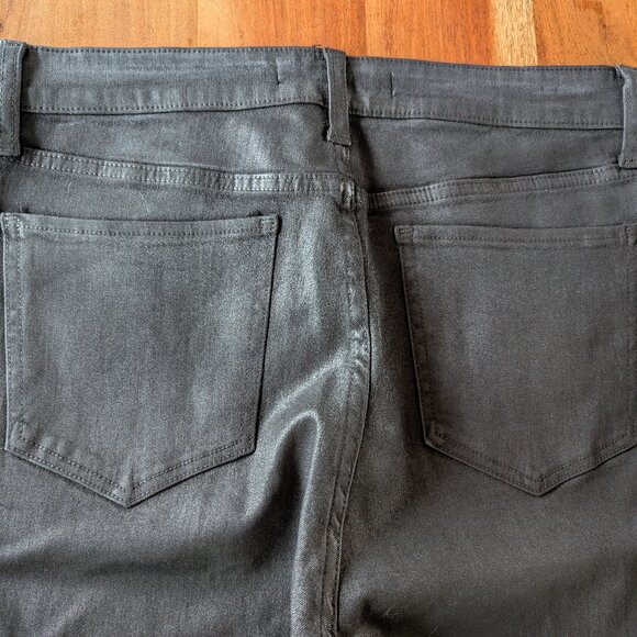 Joes Jeans Women Black Callie Coated High Rise Cropped Bootcut Jeans size 32 - Picture 7 of 9